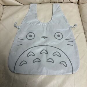 TOTORO Small Gray Drawstring Tote Bag Water Repellent Ensky Studio Ghibli Japan